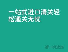 一站式进口清关，轻松通关无忧