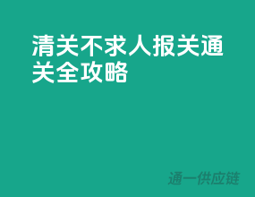 清关不求人，报关通关全攻略