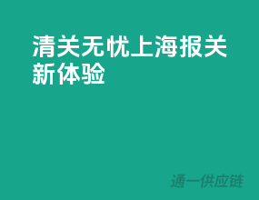 清关无忧，上海报关新体验