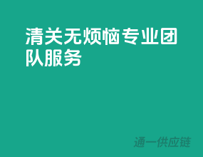 清关无烦恼，专业团队服务