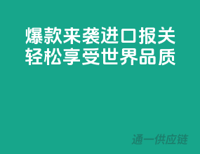 爆款来袭，进口报关轻松享受世界品质