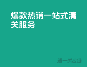 爆款热销，一站式清关服务