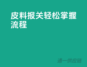 皮料报关，轻松掌握流程
