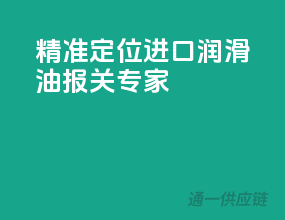 精准定位，进口润滑油报关专家