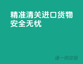 精准清关，进口货物安全无忧
