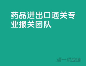 药品进出口通关，专业报关团队
