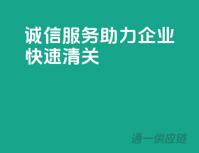 诚信服务，助力企业快速清关