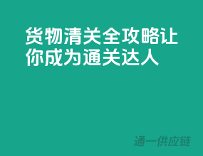 货物清关全攻略，让你成为通关达人！