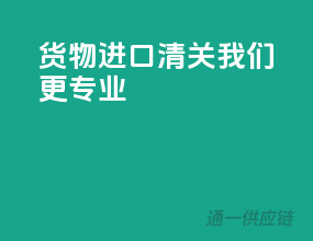 货物进口清关，我们更专业！