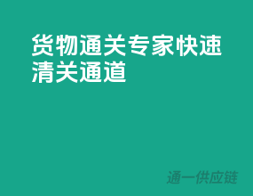 货物通关专家，快速清关通道