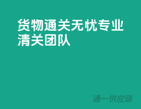 货物通关无忧，专业清关团队