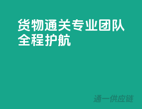 货物通关，专业团队全程护航