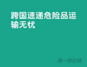 跨国速递，危险品运输无忧