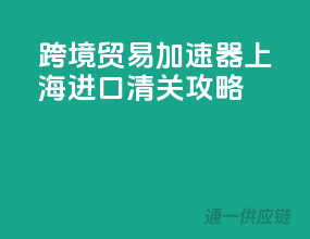 跨境贸易加速器，上海进口清关攻略