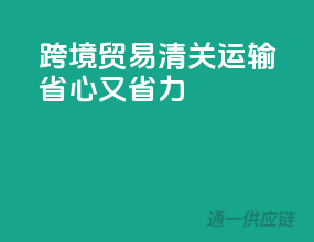 跨境贸易，清关运输，省心又省力