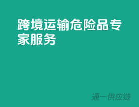 跨境运输，危险品专家服务