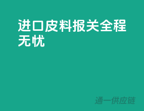 进口皮料，报关全程无忧