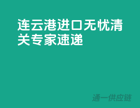 连云港进口无忧，清关专家速递