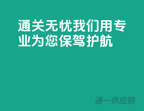通关无忧，我们用专业为您保驾护航