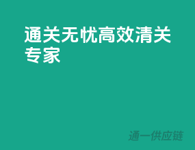 通关无忧，高效清关专家