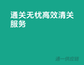 通关无忧，高效清关服务