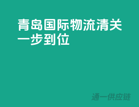 青岛国际物流，清关一步到位