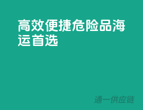 高效便捷，危险品海运首选