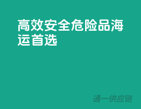 高效安全，危险品海运首选