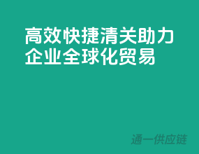 高效快捷清关，助力企业全球化贸易