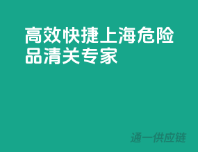 高效快捷，上海危险品清关专家