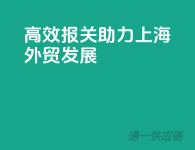 高效报关，助力上海外贸发展