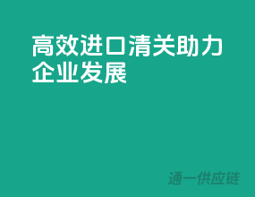 高效进口清关，助力企业发展