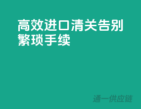 高效进口清关，告别繁琐手续