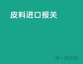 皮料进口报关