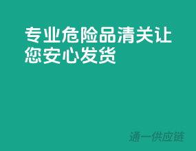 专业危险品清关，让您安心发货