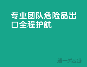 专业团队，危险品出口全程护航
