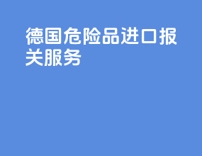 德国危险品进口报关服务