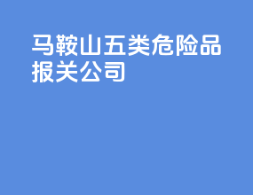 马鞍山五类危险品报关公司