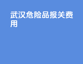 武汉危险品报关费用