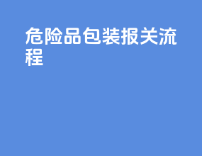 危险品包装报关流程
