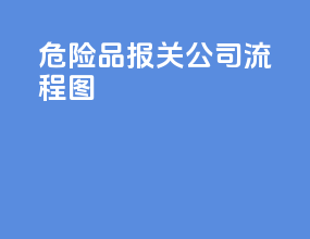 危险品报关公司流程图