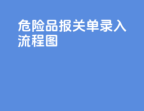 危险品报关单录入流程图