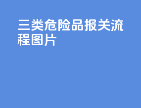 三类危险品报关流程图片