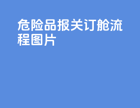危险品报关订舱流程图片