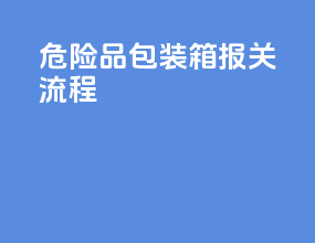 危险品包装箱报关流程