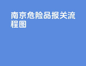南京危险品报关流程图