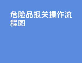 危险品报关操作流程图
