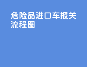 危险品进口车报关流程图