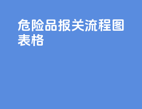 危险品报关流程图表格