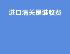 进口清关是谁收费
